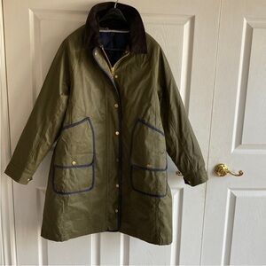 J Crew Oversized Primaloft Waxed Barbour Style Coat